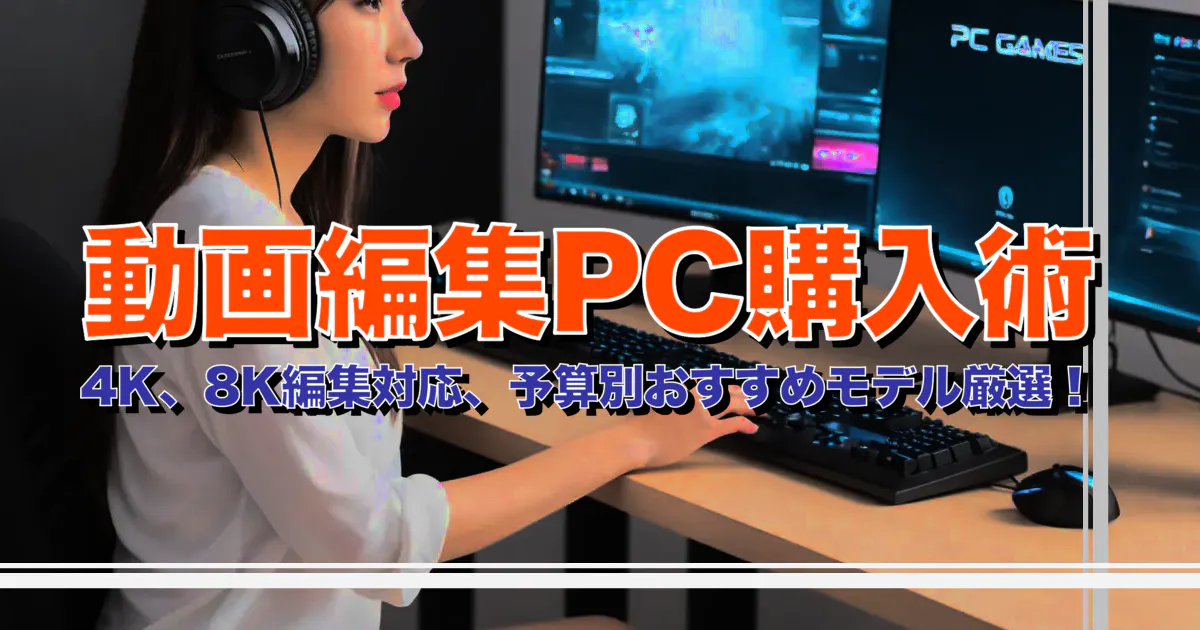 動画編集PC購入術 4K、8K編集対応、予算別おすすめモデル厳選